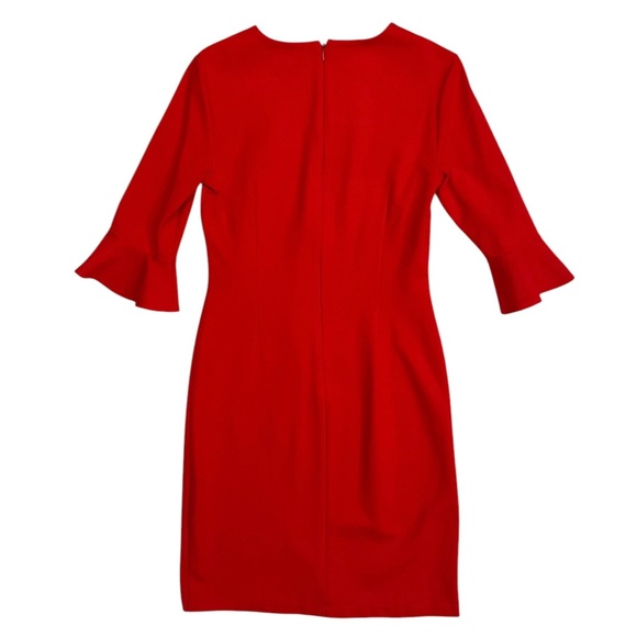 Banana Republic | Women’s Red 3/4 Sleeve Bodycon Dress - Size 4 - Picture 3 of 6